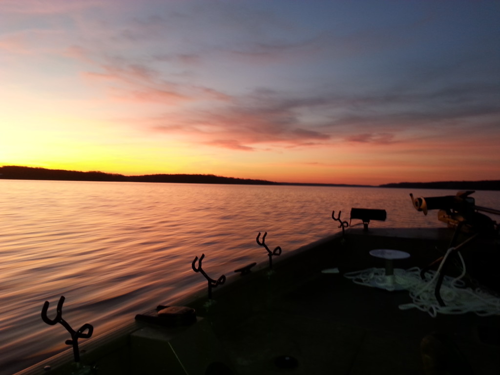 Heading north at sunset