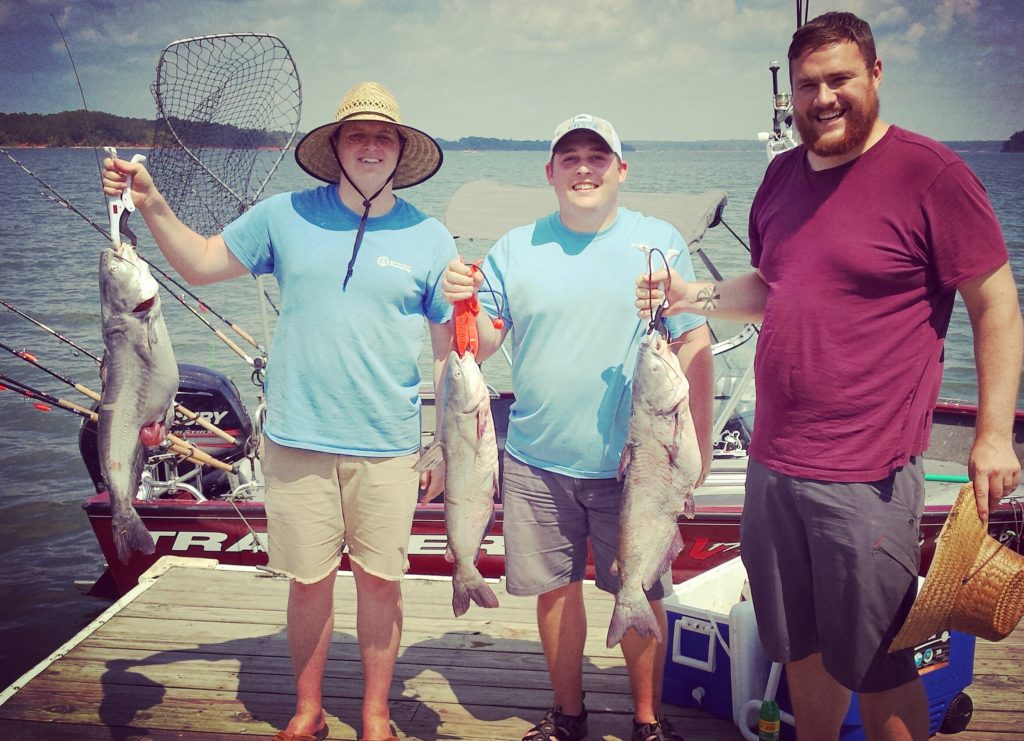 These clients beat the heat by getting on the water early.